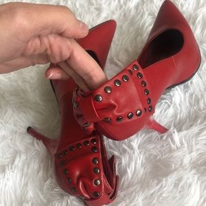 JustFab Red High Heels w/ Bow!